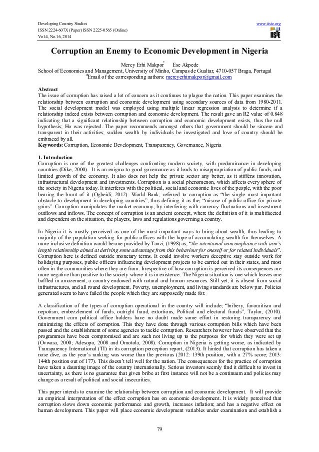 essays on corruption and economic development